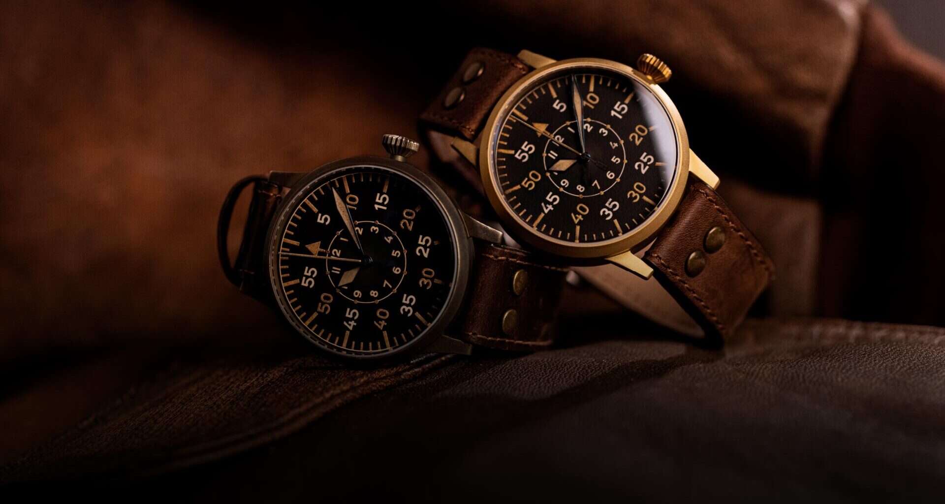 Laco Bronze Patina Pilot Watches